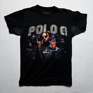 Polo G Graphic Shirt Small Black T-Shirt Hip Hop Rap Music Concert Tee